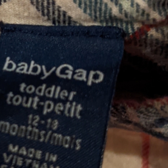 12-18 Months Flannel Baby Gap Red Plaid Shift Dress - Picture 4 of 5